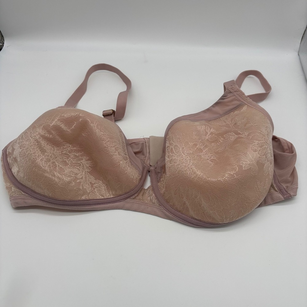 Soma Lightest Lift Modern Coverage Lace Bra 42DD Mauve Rose Underwire